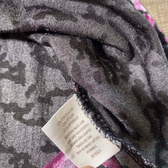 Decree Velvet Burnout Top Womens Med Peplum Goth Y2K Purple Pullover - Picture 4 of 8